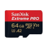 SanDisk Extreme PRO 64GB 200mbps microSDXC UHS-I Memory Card with Adapter (SDSQXCU-064G-GN6MA)